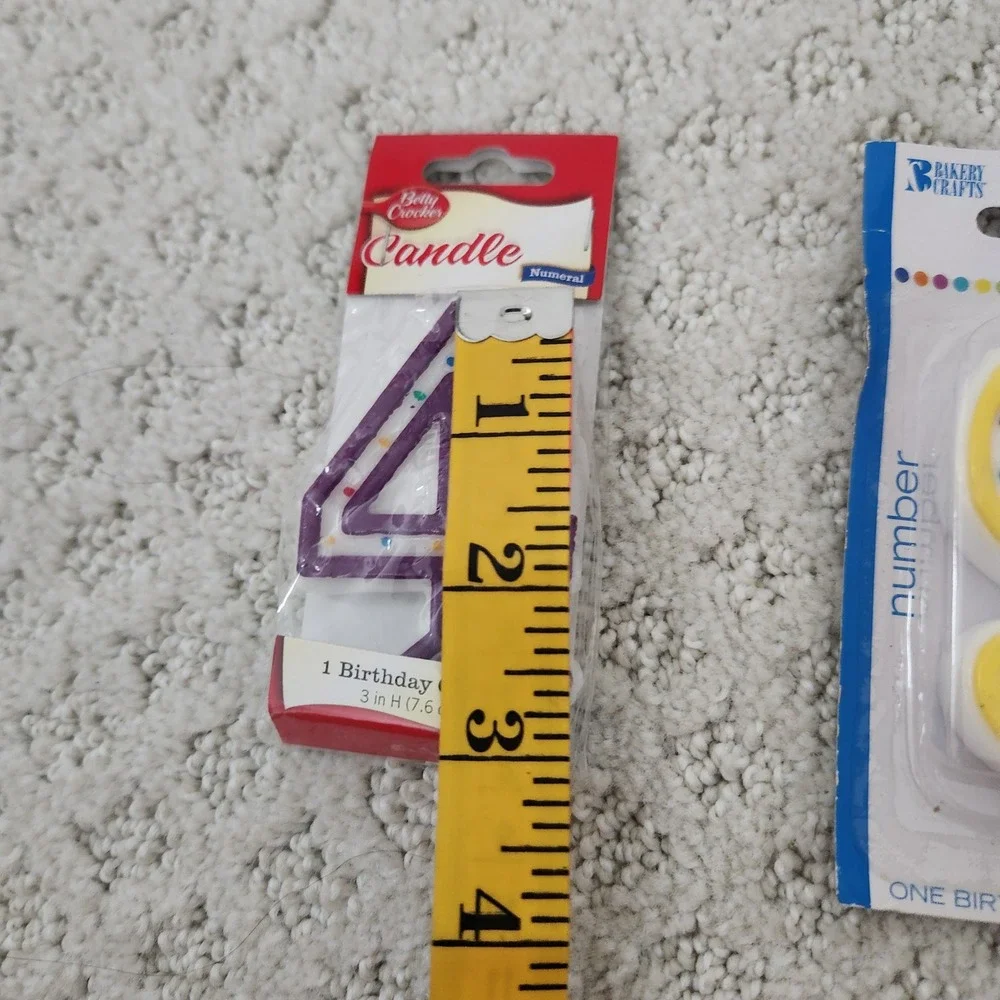 Betty Crocker Bakery Crafts Birthday Candle Set Number 4 and 9 Polka Dot 3 Inch